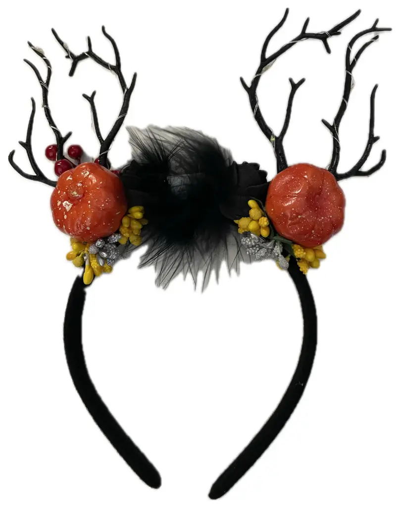 DIADEMA DE CUERNO CON CALABAZA