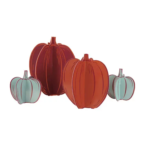 CENTRO DE MESA CALABAZAS 4 PACK