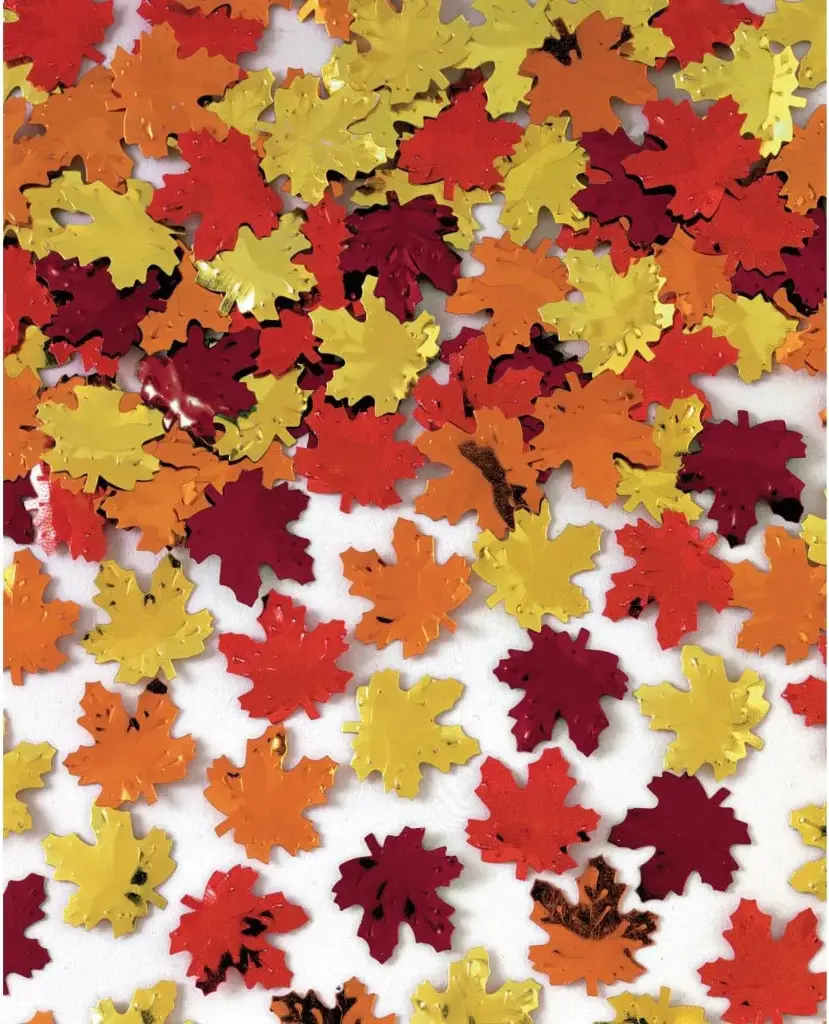 CONFETTI METALICO HOJA DE OTOÑO 70G