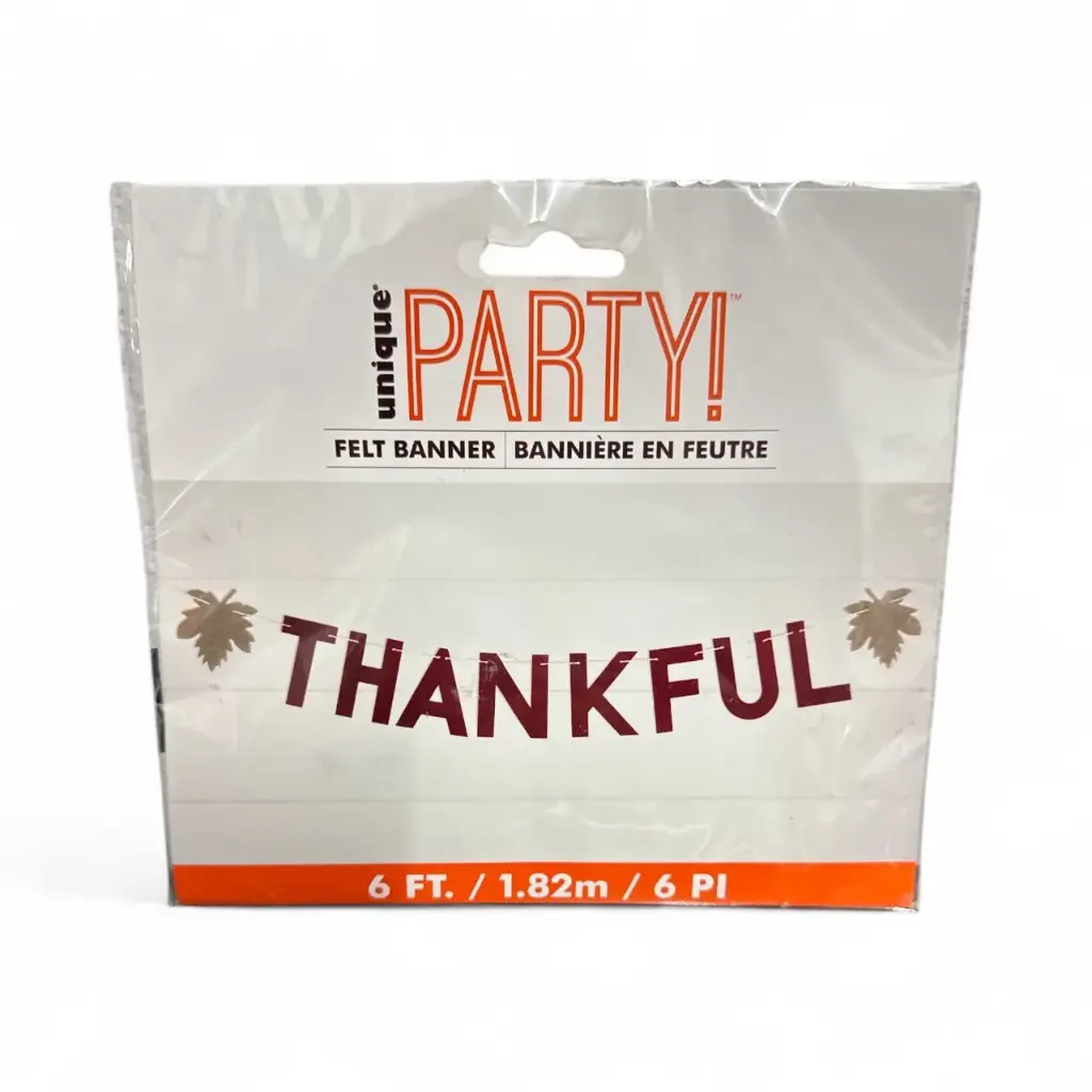 BANNER THANKFUL FIELTRO 1.82M