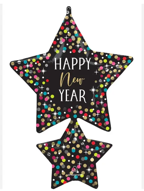 SUPER SHAPE HNY CONFETTI STAR