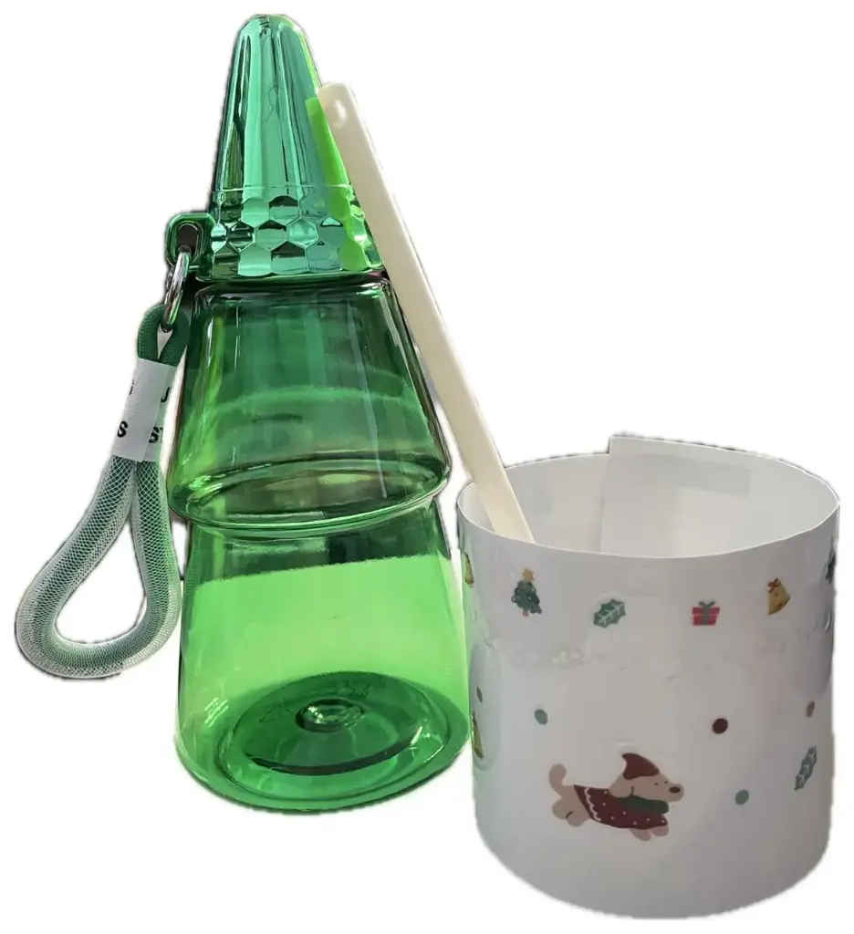 TERMO NAVIDEÑO DE PINO CON ESTAMPAS