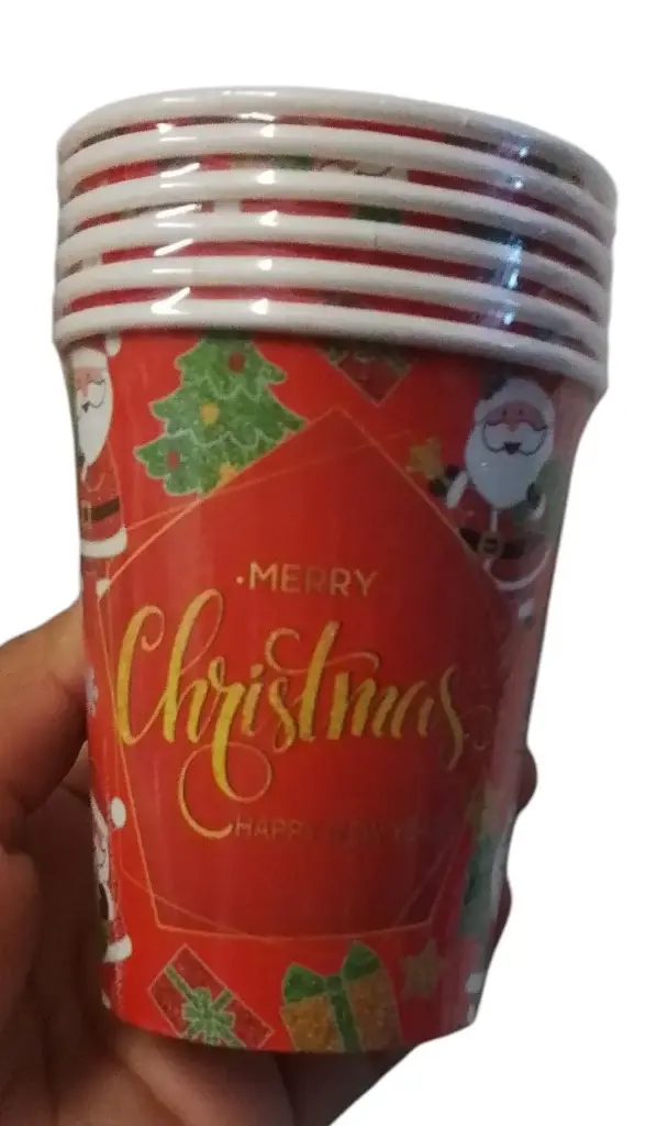 VASO NAVIDEÑO MERRY CHRISTMAS SANTA CLAUS