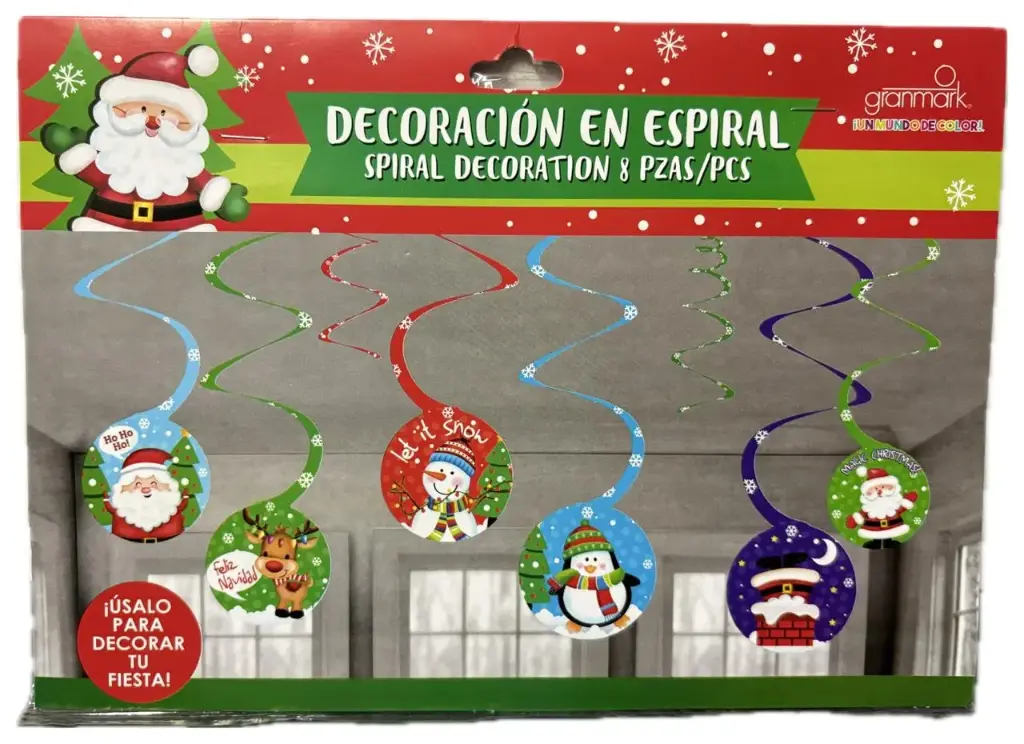 DECORACION EN ESPIRAL NAVIDAD 