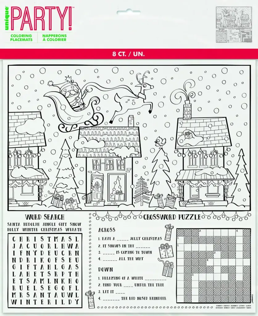 TAPETE PARA COLOREAR NAVIDAD 