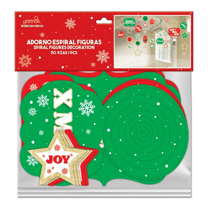 DECORACION EN ESPIRAL NAVIDEÑA