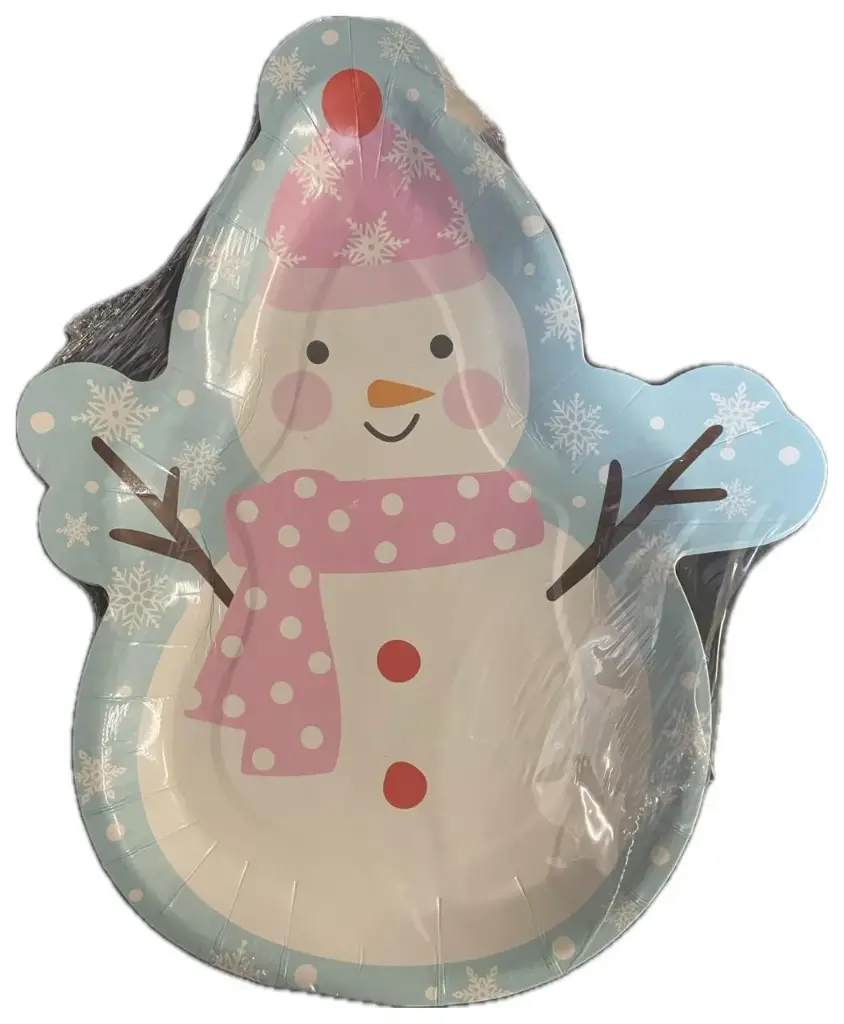 PLATO MUÑECO DE NIEVE