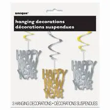 DECORACION DE ESPIRAL HAPPY NEW YEAR 