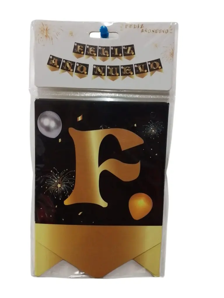 BANNER FELIZ AÑO NUEVO NEGRO Y DORADO 