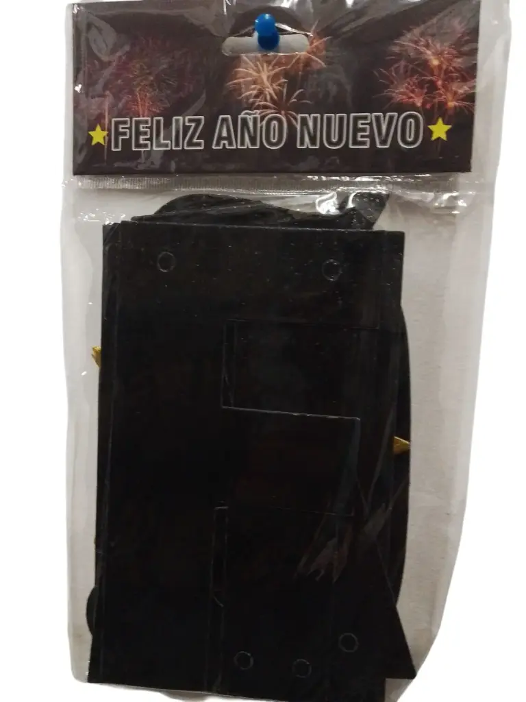 BANNER FELIZ AÑO NUEVO  NEGRO ESCARCHADO 