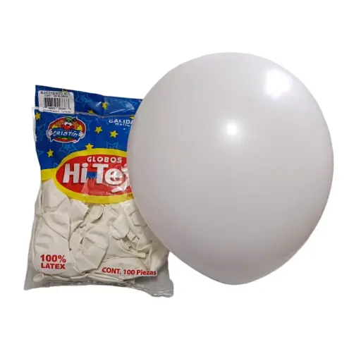[83] 12" HI-TEX BLANCO NIEVE C/100PZS