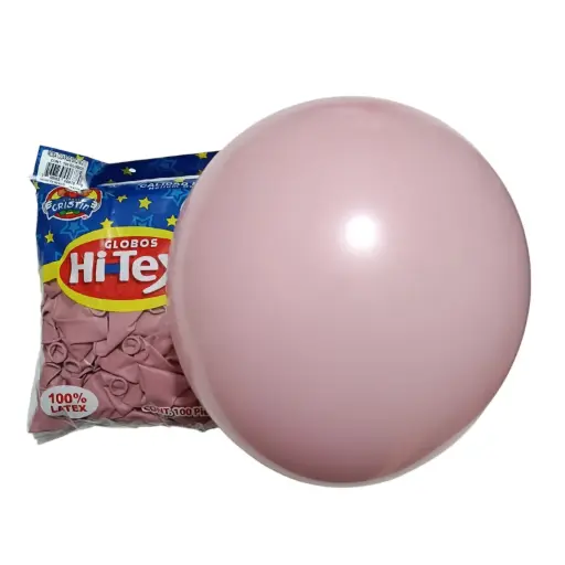 [6780] 12" HI-TEX ROSA CUARZO C/100PZS