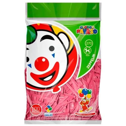 [4774] 270" PAYASO ROSA C/100PZS