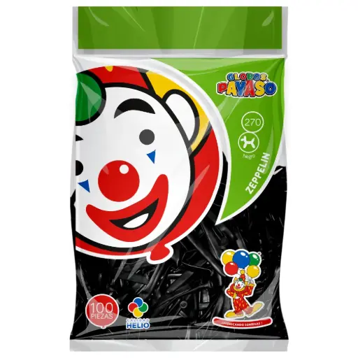 [4828] 270" PAYASO NEGRO C/100PZS