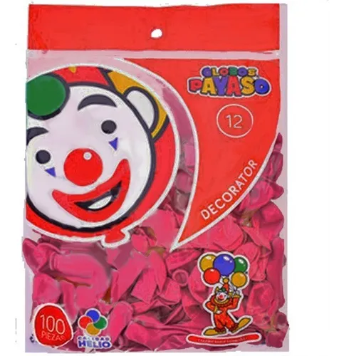 [5122] 12" PAYASO FUCSIA C/100PZS