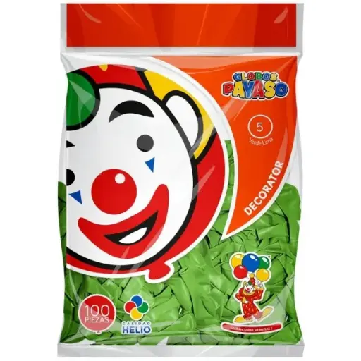 [150] 5" PAYASO VERDE LIMA C/100PZS