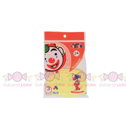[5168] 24" PAYASO AMARILLO C/3PZS