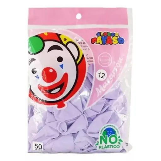 [31] 12" PAYASO MACARRON UVA C/50PZS