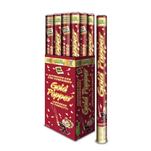 [5929] POPPER PARTY GOLD 60CM