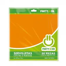 [304] SERVILLETA COCTEL PARTY IS ON NARANJA C/50PZS
