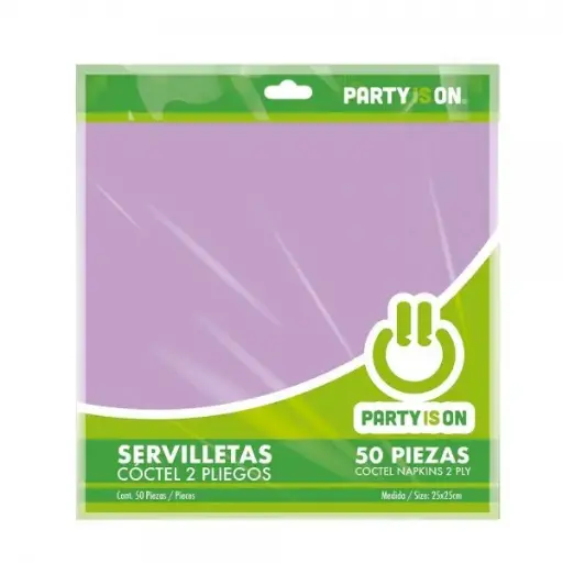 [311] SERVILLETA COCTEL PARTY IS ON LAVANDA C/50PZS