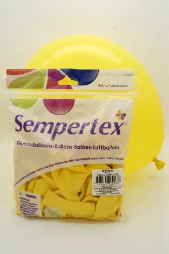 [0566] 12" SEMPERTEX FASHION AMARILLO C/50PZS