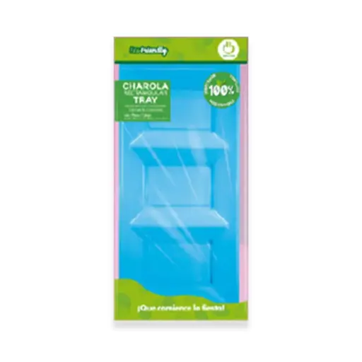 [7540] CHAROLA PARTY IS ON RECTANGULAR AZUL CIELO C/3PZS