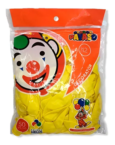 [1996] 12" PAYASO AMARILLO CANARIO C/100PZS