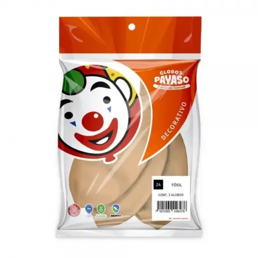 [6478] 24" PAYASO VINTAGE FOSIL C/3PZS