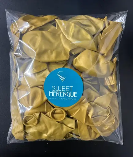 [560] 12" SWEET MERENGUE CROMADO DORADO C/50PZS