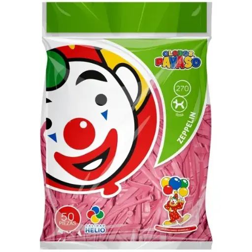 [673] 270" PAYASO ROSA C/50PZS