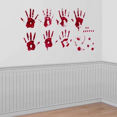 [42311] DECORACIÓN DE MANOS PINTADAS EN SANGRE PARED