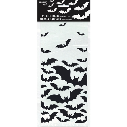 [0595] BAGS BLACK BATS HALLOWEEM 20CT