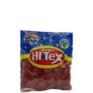 [154] 9" HI-TEX ROJO CARMIN C/100PZS
