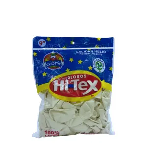 [161] 9" HI-TEX BLANCO NIEVE C/100PZS