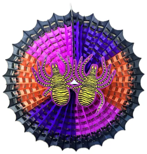 [43241] DECORACIÓN DE TELERAÑA AMARILLO Y NEGRO