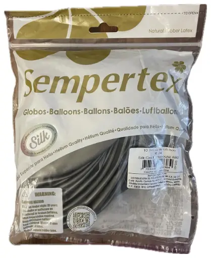 [384] 24" SEMPERTEX SILK GRIS MEDIANOCHE C/10PZS