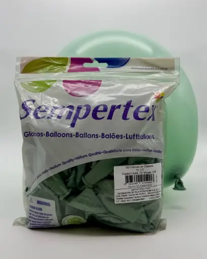 [406] 12" SEMPERTEX PASTEL DUSK VERDE TE C/50PZS