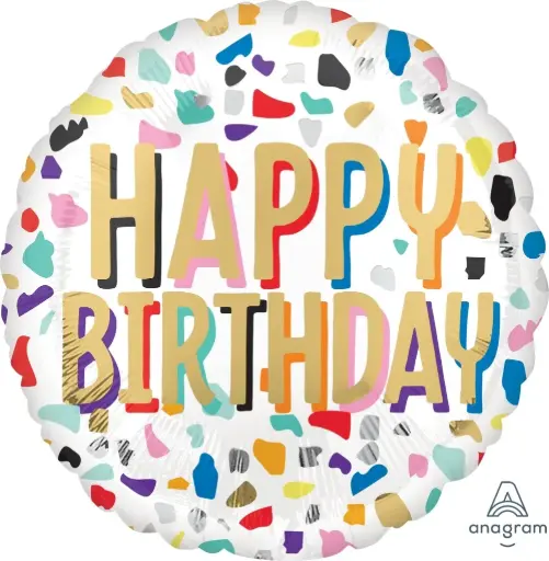 [7723] IMP18" HAPPY CONFETTI BIRTHDAY 