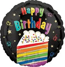 [7815] IMP18" HBD RAINBOW CAKE 