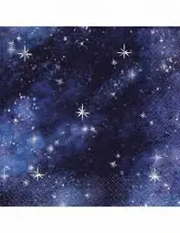 [1249] LUNCHEON NAPKINS GALAXY WITH  FOIL