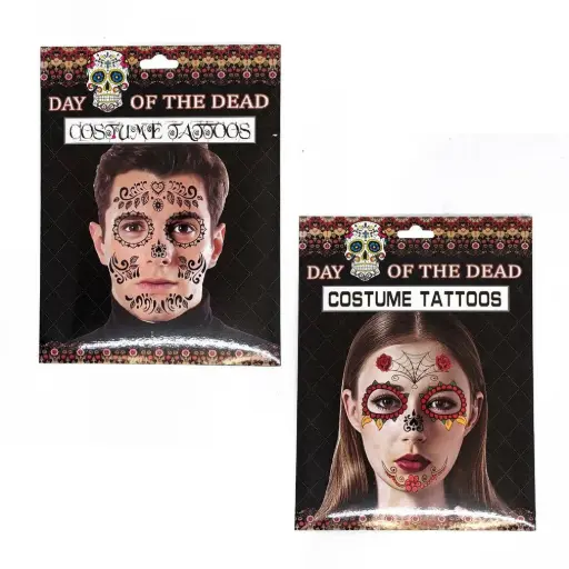 [2467] DAY OF THE DEAD COSTUME TATTOOS