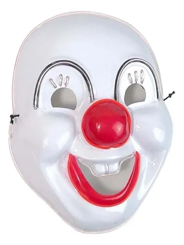 [7303] MASCARA PAYASO SONRIENTE CON LUZ