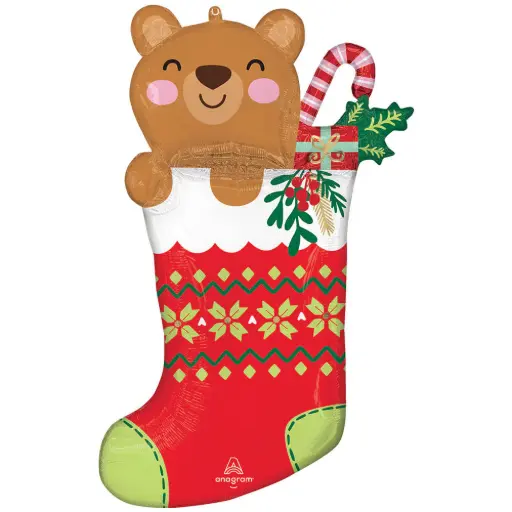 [9265] SUPER SHAPE BEARY CHRISTMAS STOCKING 