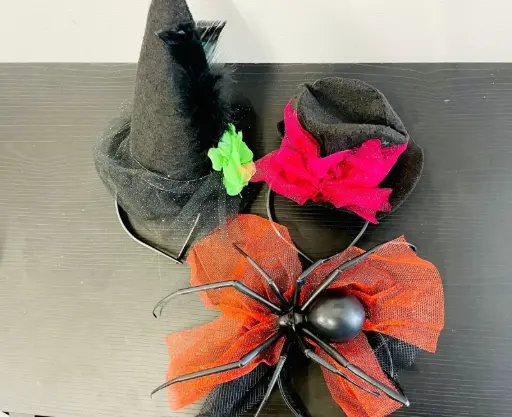 [5198] DIADEMA DE ARAÑA Y SOMBRERO