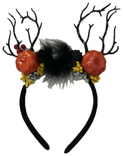 [7567] DIADEMA DE CUERNO CON CALABAZA