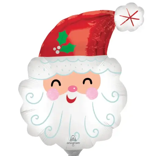 [3525] MINI SHAPE SMILEY SANTA HEAD