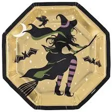 [67093] PLATO ESTAMAPADO DE BRUJA