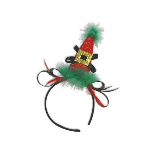 [1018] DIADEMA DE GORRO NAVIDEÑO
