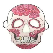 [7984] MASCARA CALAVERA ROSA